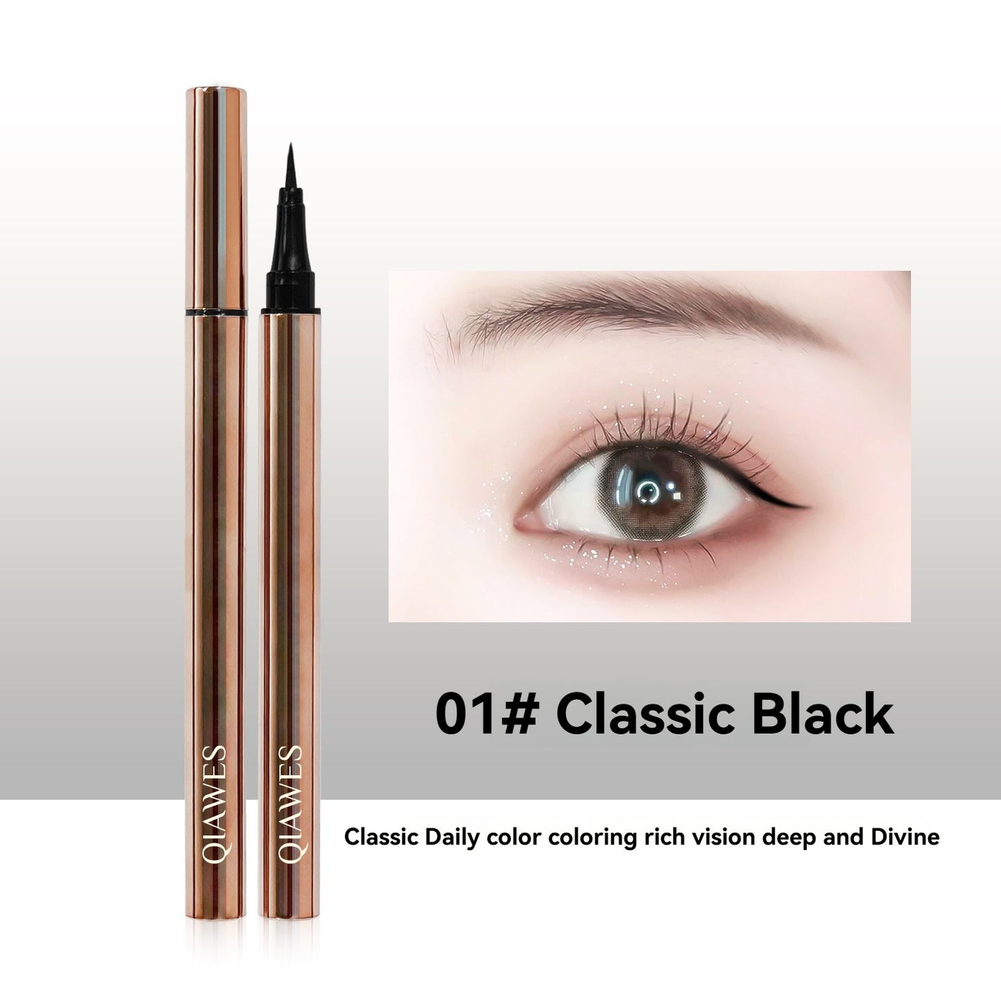 Eyeliner couleur à séchage rapide pour effet yeux de biche | Précision et longue tenue