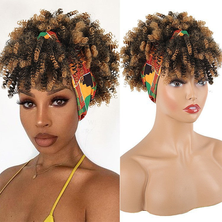 Hair Band Integrated Wig Curly Explosive Head Cover