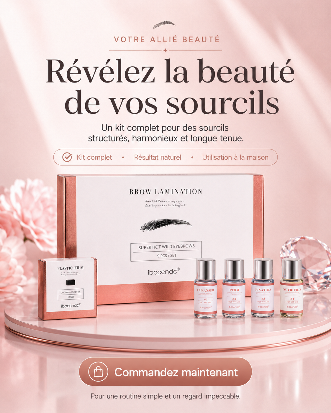 Kit de Lamination des Sourcils – Effet Lifté & Naturel Longue Tenue
