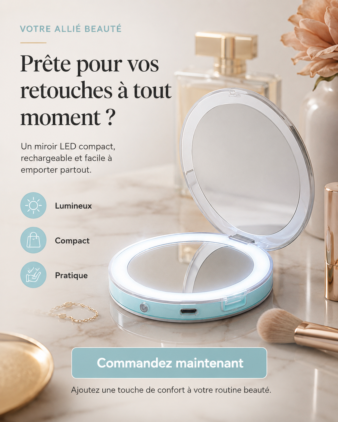 Miroir LED Compact