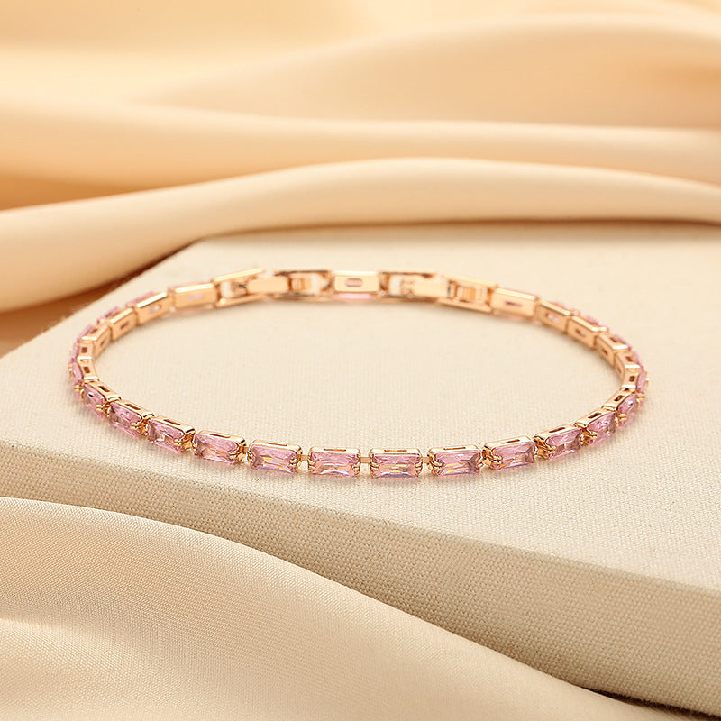 Rectangular Pink Bracelet