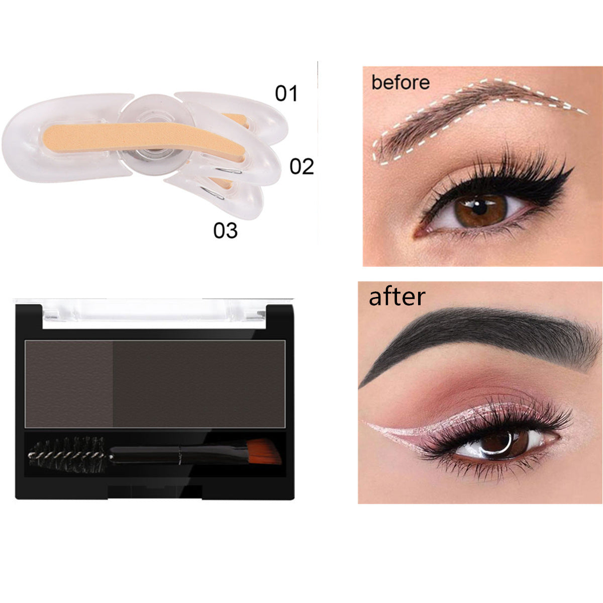 Poudre à Sourcils 2-en-1 Ajustable | Sourcils Définis & Naturels