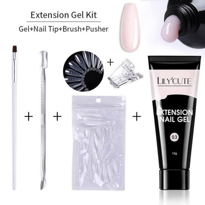 Kit Vernis Poly Gel pour Ongles | Manucure Professionnelle & Style Élégant