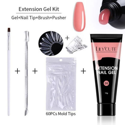 Kit Vernis Poly Gel pour Ongles | Manucure Professionnelle & Style Élégant