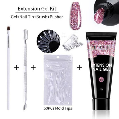 Kit Vernis Poly Gel pour Ongles | Manucure Professionnelle & Style Élégant