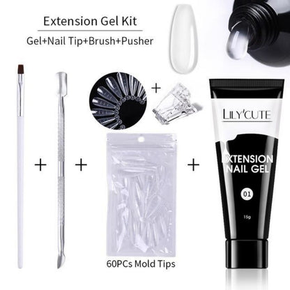 Kit Vernis Poly Gel pour Ongles | Manucure Professionnelle & Style Élégant