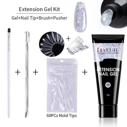 Kit Vernis Poly Gel pour Ongles | Manucure Professionnelle & Style Élégant