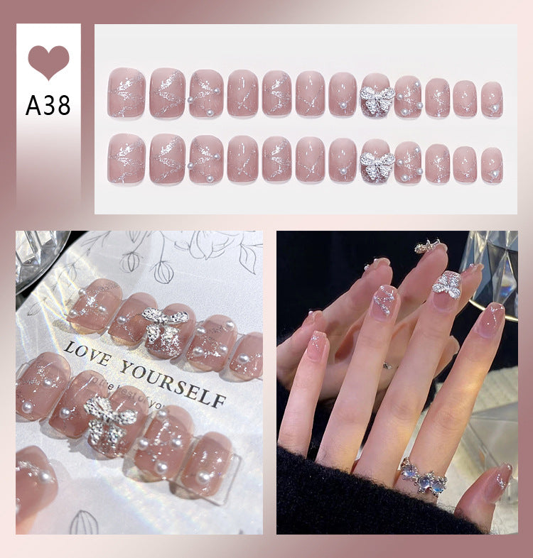 Faux Ongles Nœud Mignon | Manucure Adorable & Style Tendance