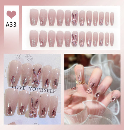 Faux Ongles Nœud Mignon | Manucure Adorable & Style Tendance