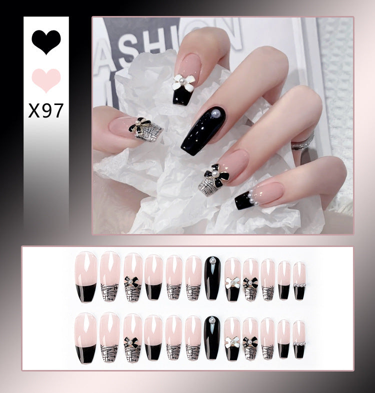 Faux Ongles Nœud Mignon | Manucure Adorable & Style Tendance