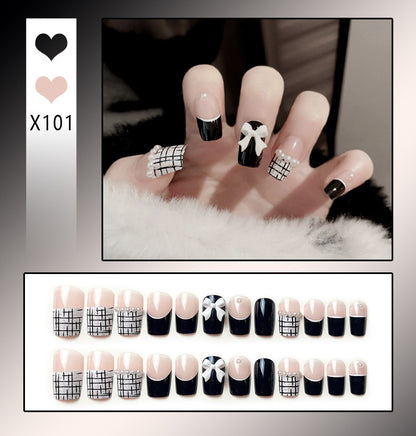 Faux Ongles Nœud Mignon | Manucure Adorable & Style Tendance
