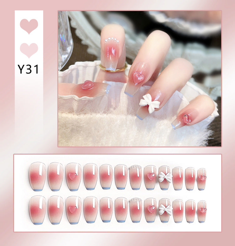 Faux Ongles Nœud Mignon | Manucure Adorable & Style Tendance