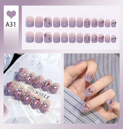 Faux Ongles Nœud Mignon | Manucure Adorable & Style Tendance