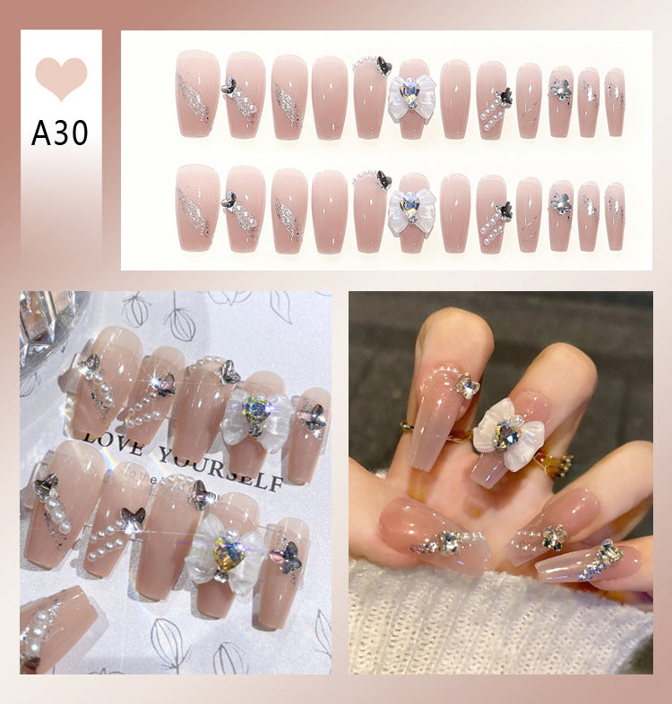 Faux Ongles Nœud Mignon | Manucure Adorable & Style Tendance
