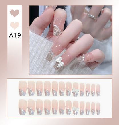 Faux Ongles Nœud Mignon | Manucure Adorable & Style Tendance
