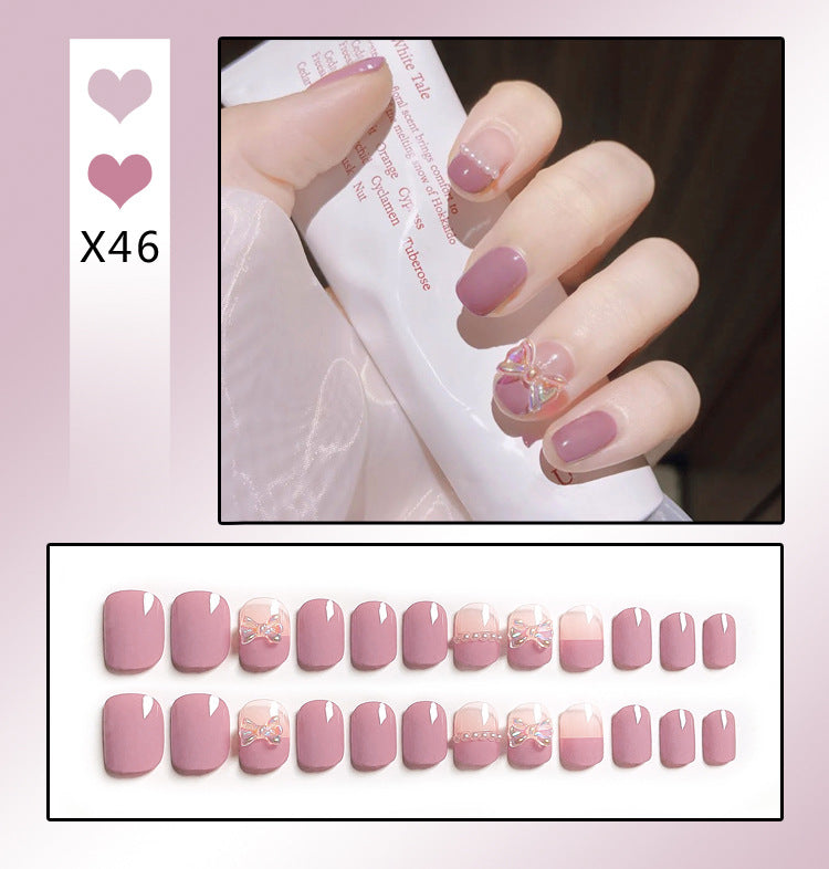 Faux Ongles Nœud Mignon | Manucure Adorable & Style Tendance