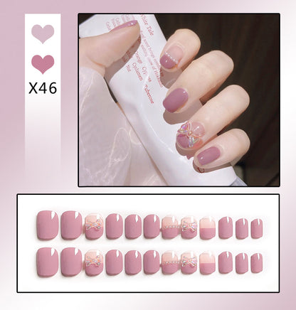 Faux Ongles Nœud Mignon | Manucure Adorable & Style Tendance