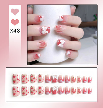 Faux Ongles Nœud Mignon | Manucure Adorable & Style Tendance
