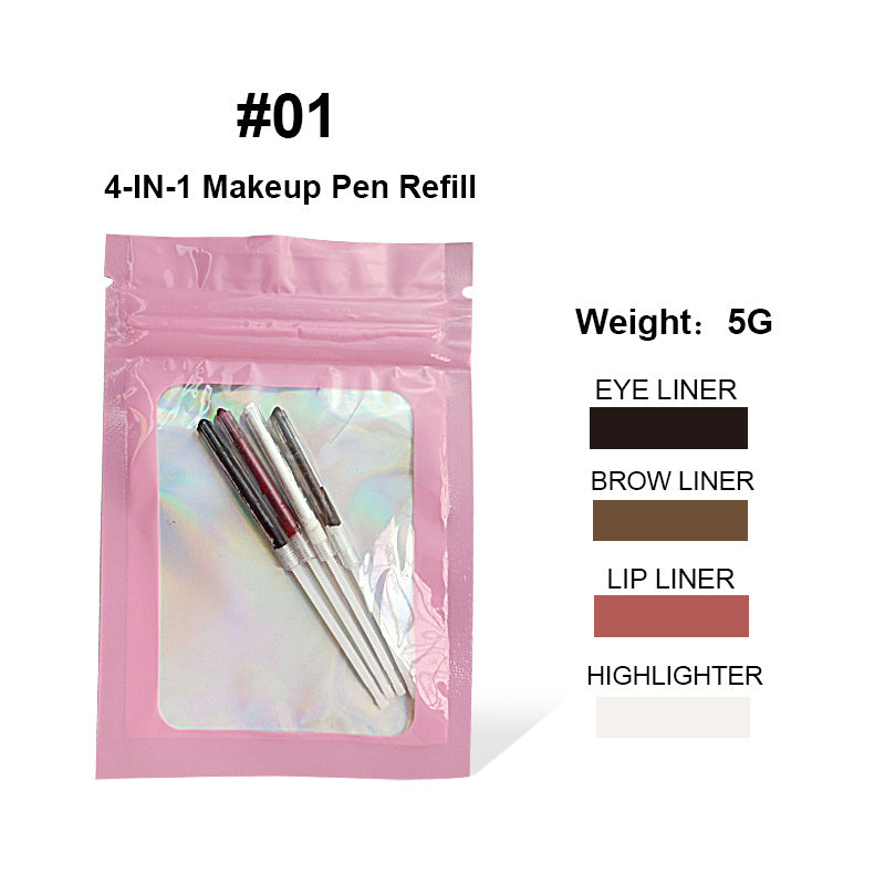Stylo maquillage quatre-en-un | Multifonction