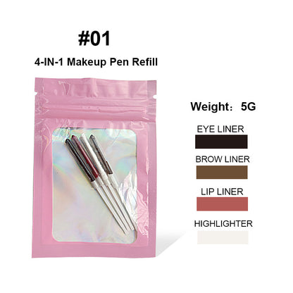 Stylo maquillage quatre-en-un | Multifonction