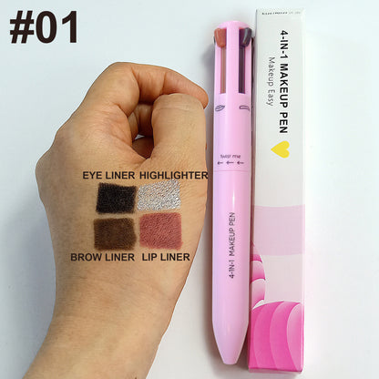 Stylo maquillage quatre-en-un | Multifonction