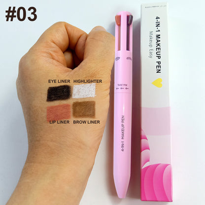 Stylo maquillage quatre-en-un | Multifonction