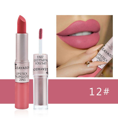 Gloss à lèvres double mat
