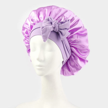 Bonnet de Soin Capillaire Nœud Papillon | Cheveux Protégés & Confort Doux
