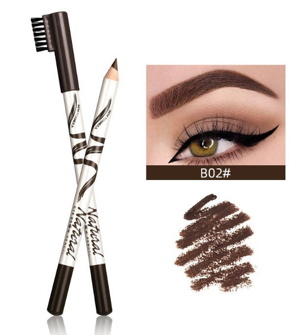 Crayon à sourcils double embout à mine dure en bois | Précision et définition naturelle