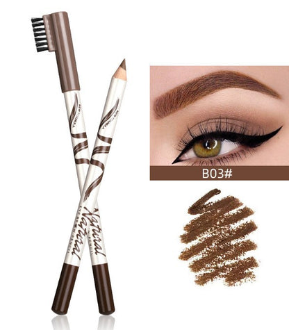 Crayon à sourcils double embout à mine dure en bois | Précision et définition naturelle
