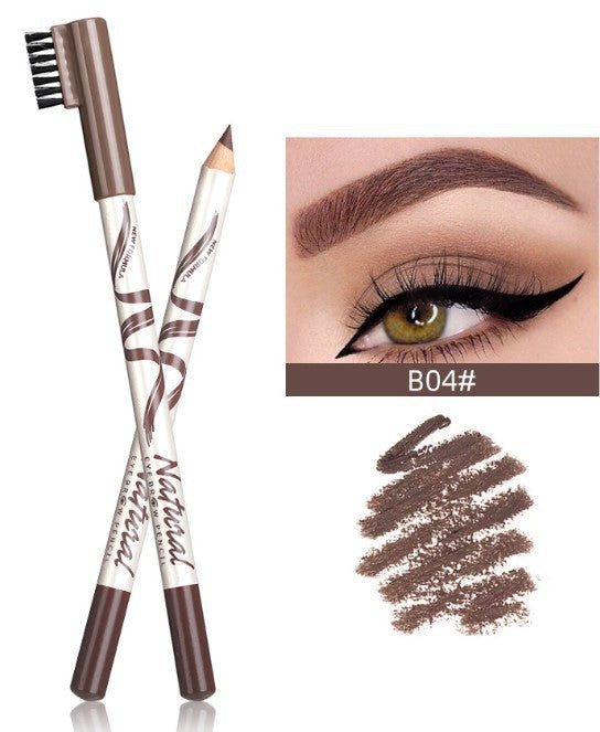 Crayon à sourcils double embout à mine dure en bois | Précision et définition naturelle