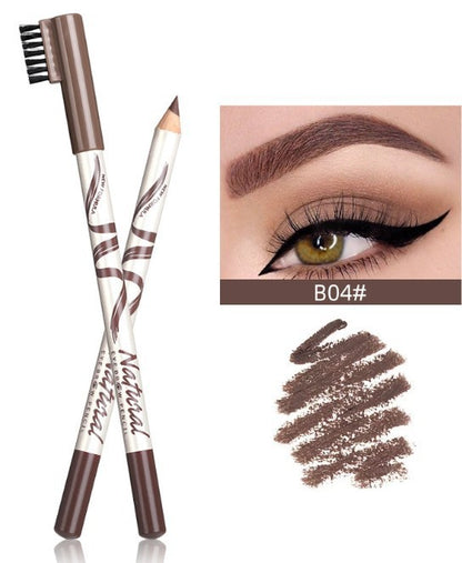 Crayon à sourcils double embout à mine dure en bois | Précision et définition naturelle