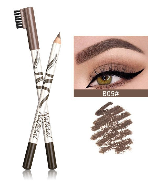 Crayon à sourcils double embout à mine dure en bois | Précision et définition naturelle