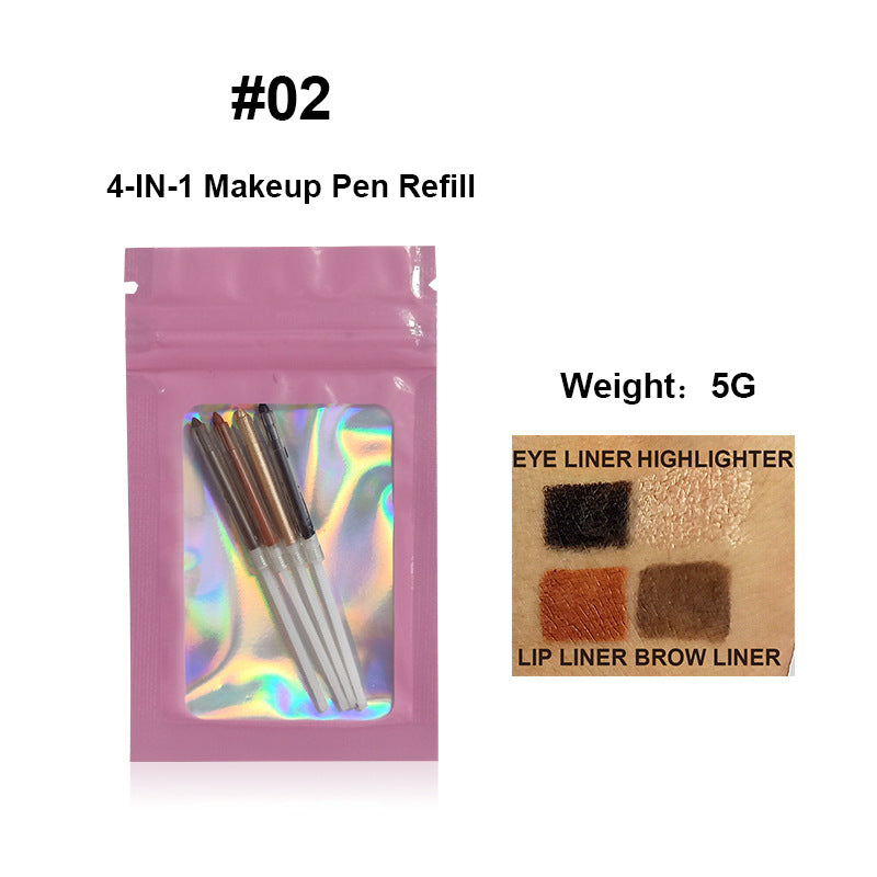 Stylo maquillage quatre-en-un | Multifonction