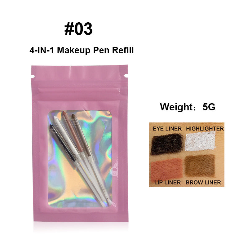 Stylo maquillage quatre-en-un | Multifonction
