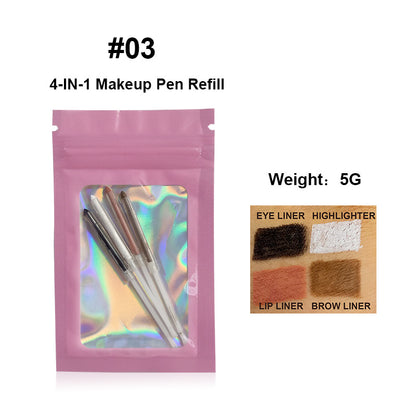 Stylo maquillage quatre-en-un | Multifonction