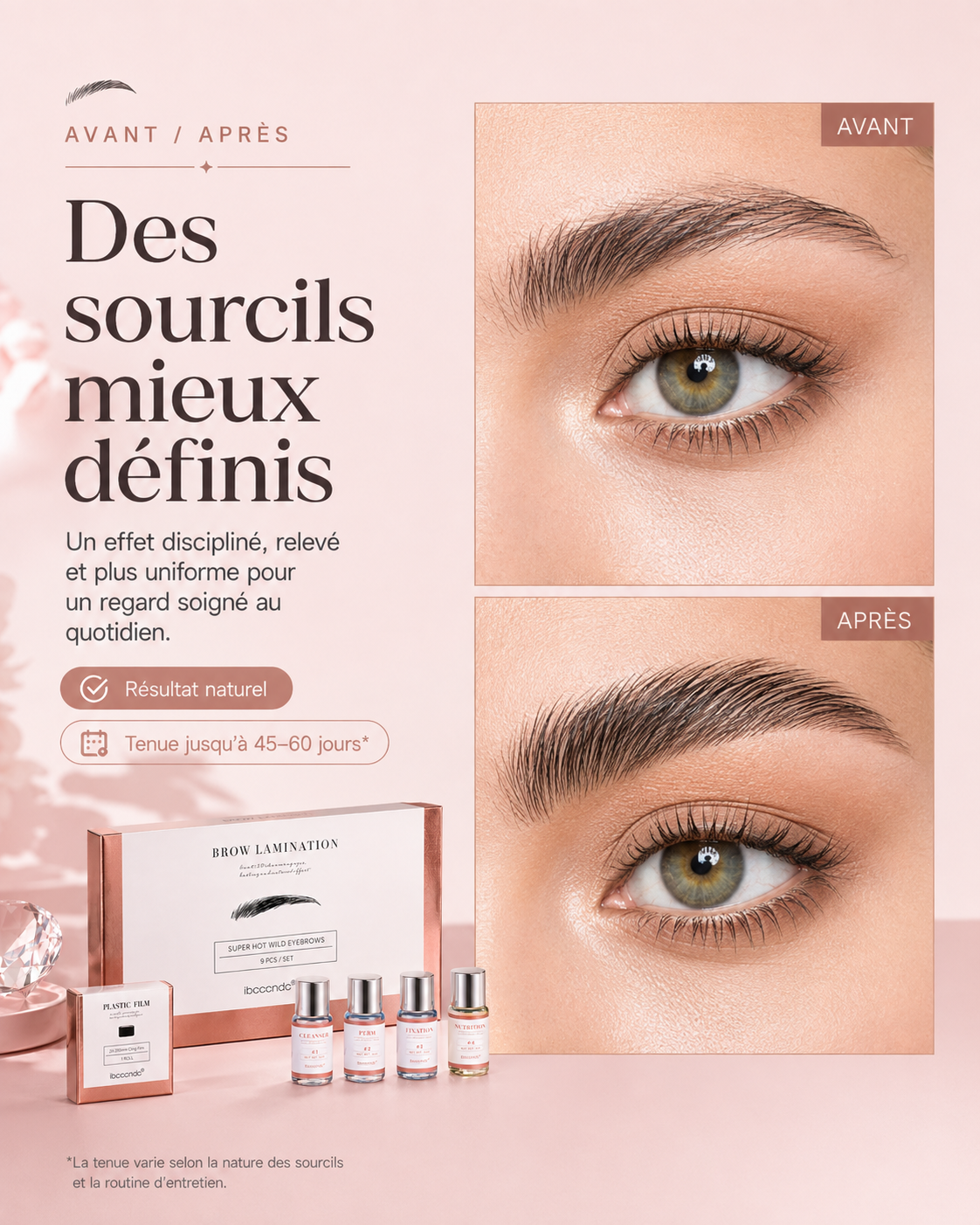 Kit de Lamination des Sourcils – Effet Lifté & Naturel Longue Tenue