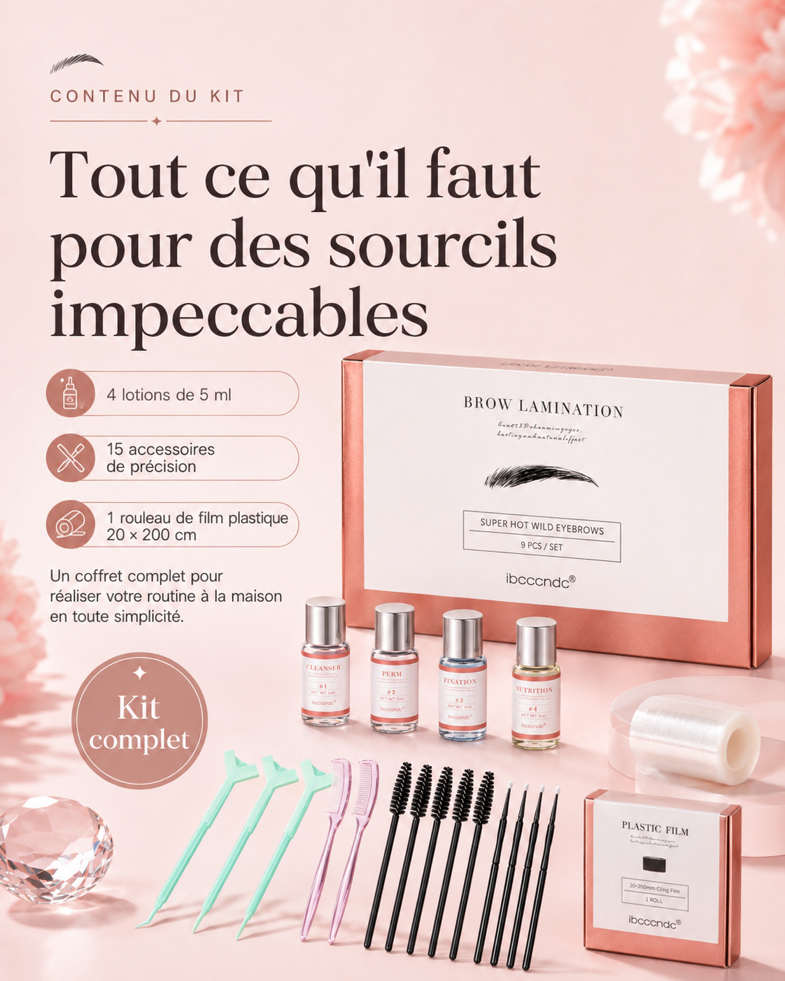 Kit de Lamination des Sourcils – Effet Lifté & Naturel Longue Tenue