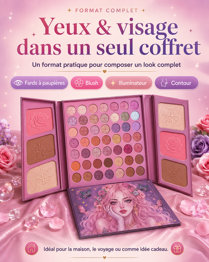 Palette de Maquillage XXL – Couleurs, Éclat & Créativité