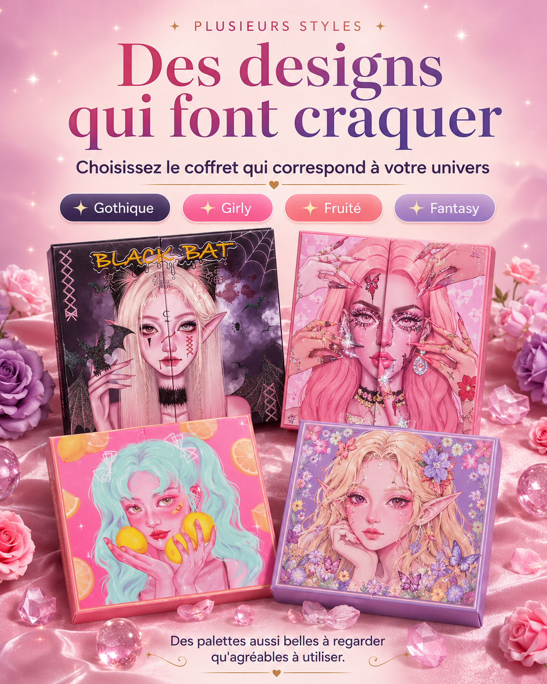 Palette de Maquillage XXL – Couleurs, Éclat & Créativité