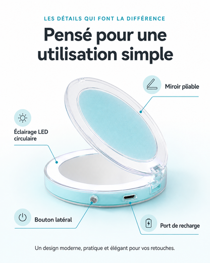 Miroir LED Compact