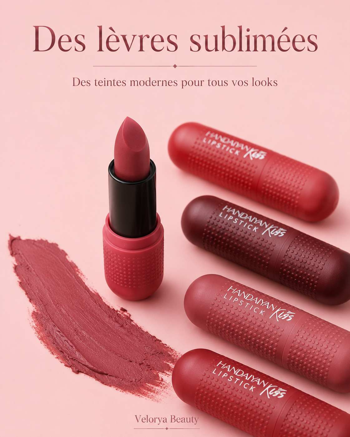 Coffret 6 Rouges à Lèvres Mats – Fini Velours