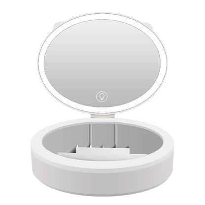 Portable Storage Box Led Cosmetic Mirror