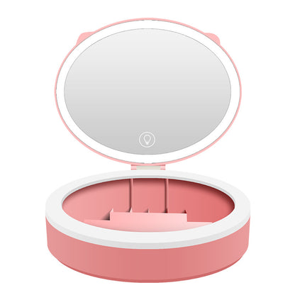 Portable Storage Box Led Cosmetic Mirror