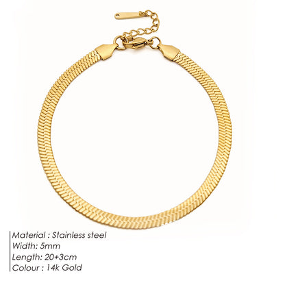 Chaîne de Cheville Maille Serpent | Élégance Discrète & Style Tendance