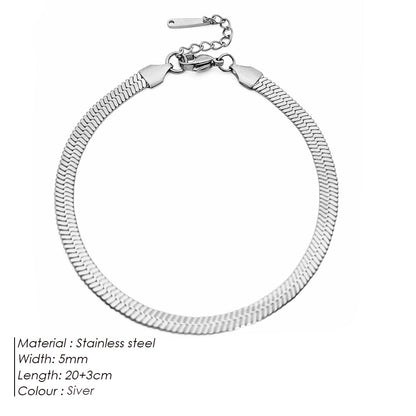 Chaîne de Cheville Maille Serpent | Élégance Discrète & Style Tendance