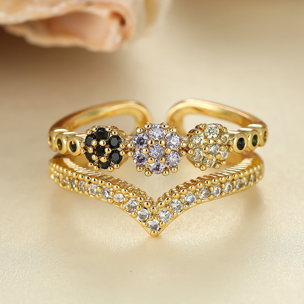Bague Diamant Forme V | Élégance Raffinée & Style Tendance