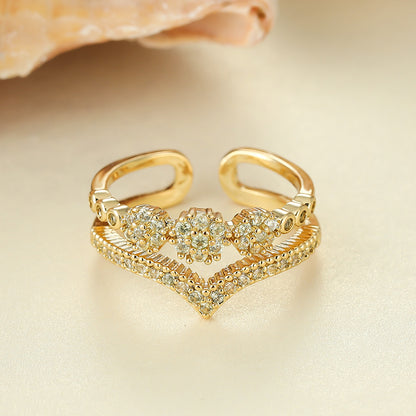 Bague Diamant Forme V | Élégance Raffinée & Style Tendance