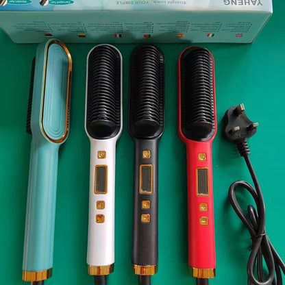 Peigne Lissant Écran LCD | Cheveux Lisses & Coiffure Élégante