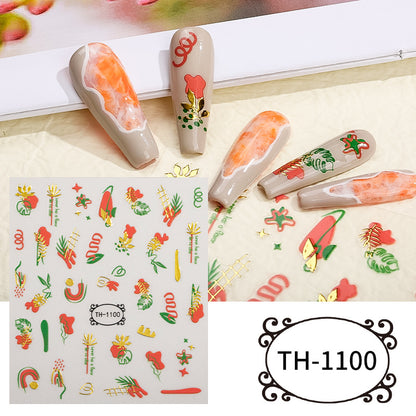 Autocollants pour ongles style antique